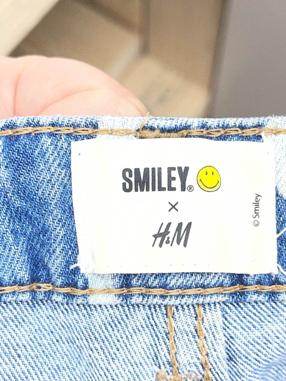 Smiley x H&M Smile Face Allover Print Wide Leg High Rise Baggy Loose Relaxed - Picture 5 of 6